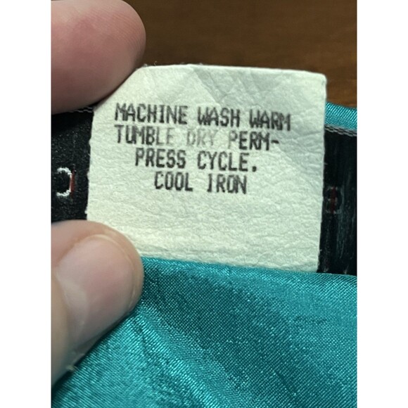 Vintage Joan Walters Lightweight Teal Green Jumpsuit W Shoulder pads Size 6 / XS - Picture 8 of 11